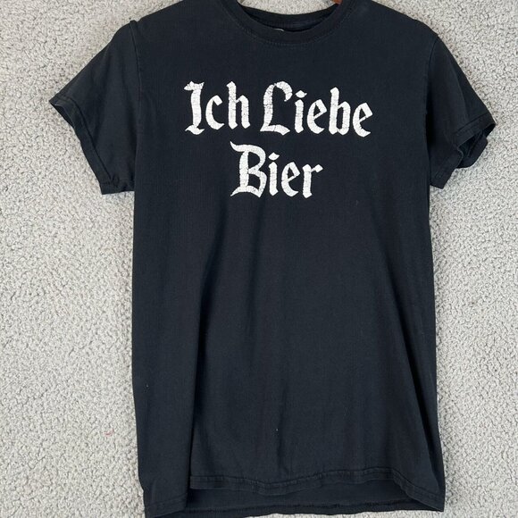 Gildan Other - Vintage Ich Liebe Bier German I Love Beer T Shirt Size Small Old English Font